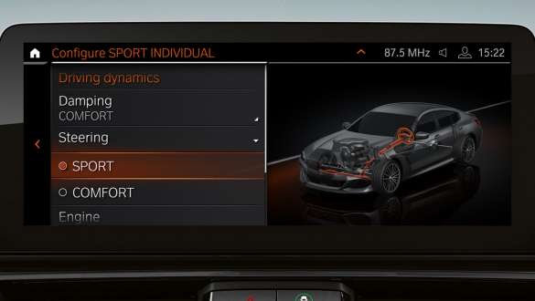 Integral Active Steering de la nouvelle BMW Série 8 Gran Coupé G16 LCI restylage 2022 Integral Active Steering La nouvelle BMW Série 8 Gran Coupé G16 LCI restylage 2022, vue de détail sur le Control Display