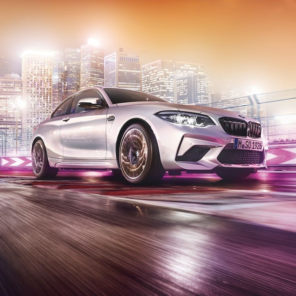 Design avant de la BMW M2 Competition F87 Design avant de la BMW M2 Competition F87 2018 Hockenheim Silber metallic vue de trois quarts avant
