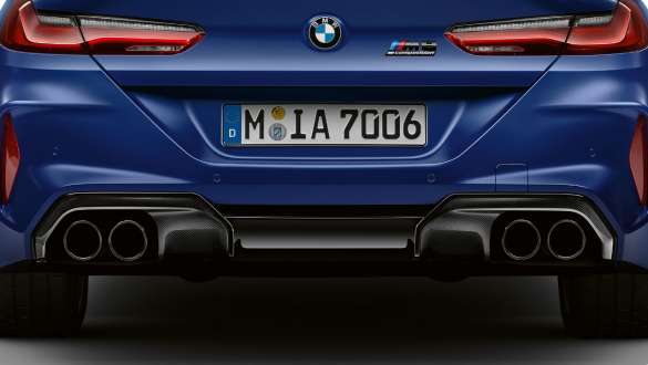 Système d’échappement M sport. BMW M8 Competition Coupé avec système d’échappement M sport.