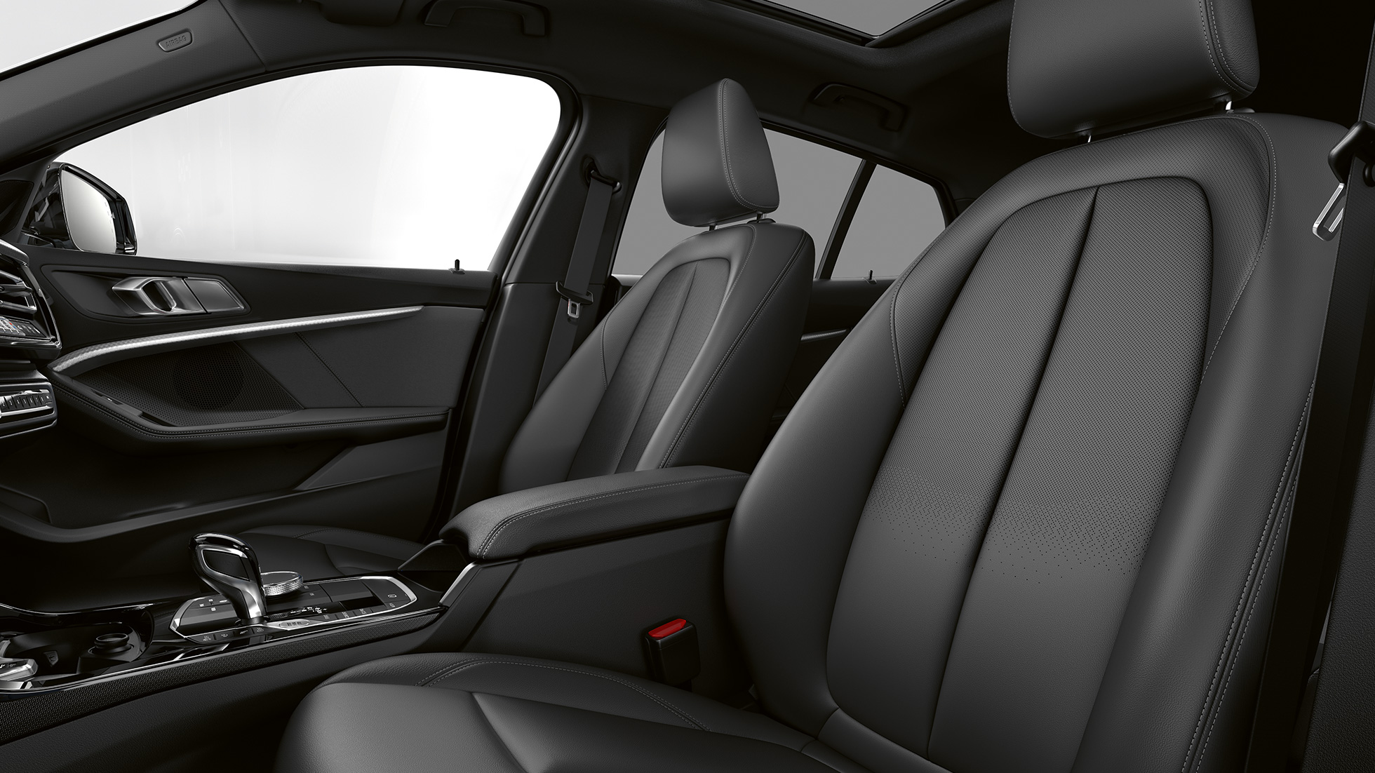 Sièges en cuir Dakota BMW Série 1, Modèle Luxury, habitacle avec sièges en cuir Dakota.