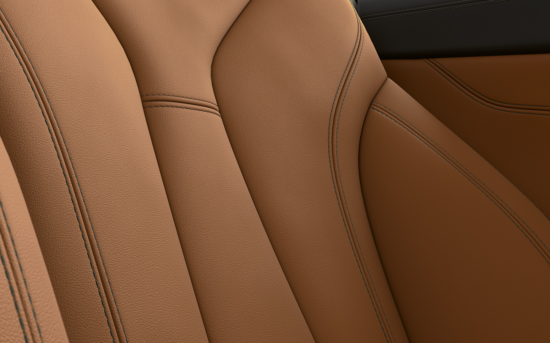 BMW Série 8 Coupé, garnissage Détail : garnissage et coutures décoratives de la BMW Série 8 Coupé.