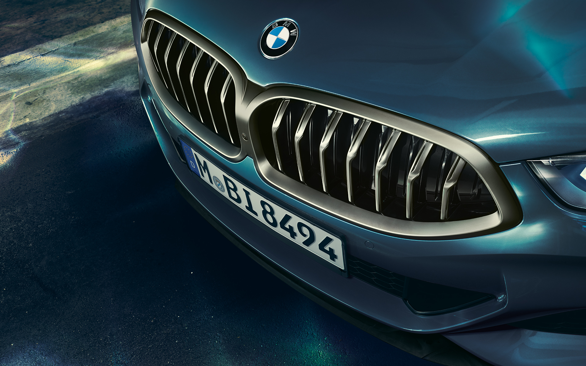 BMW Série 8 Coupé, partie avant Détail : la partie avant de la BMW Série 8 Coupé.