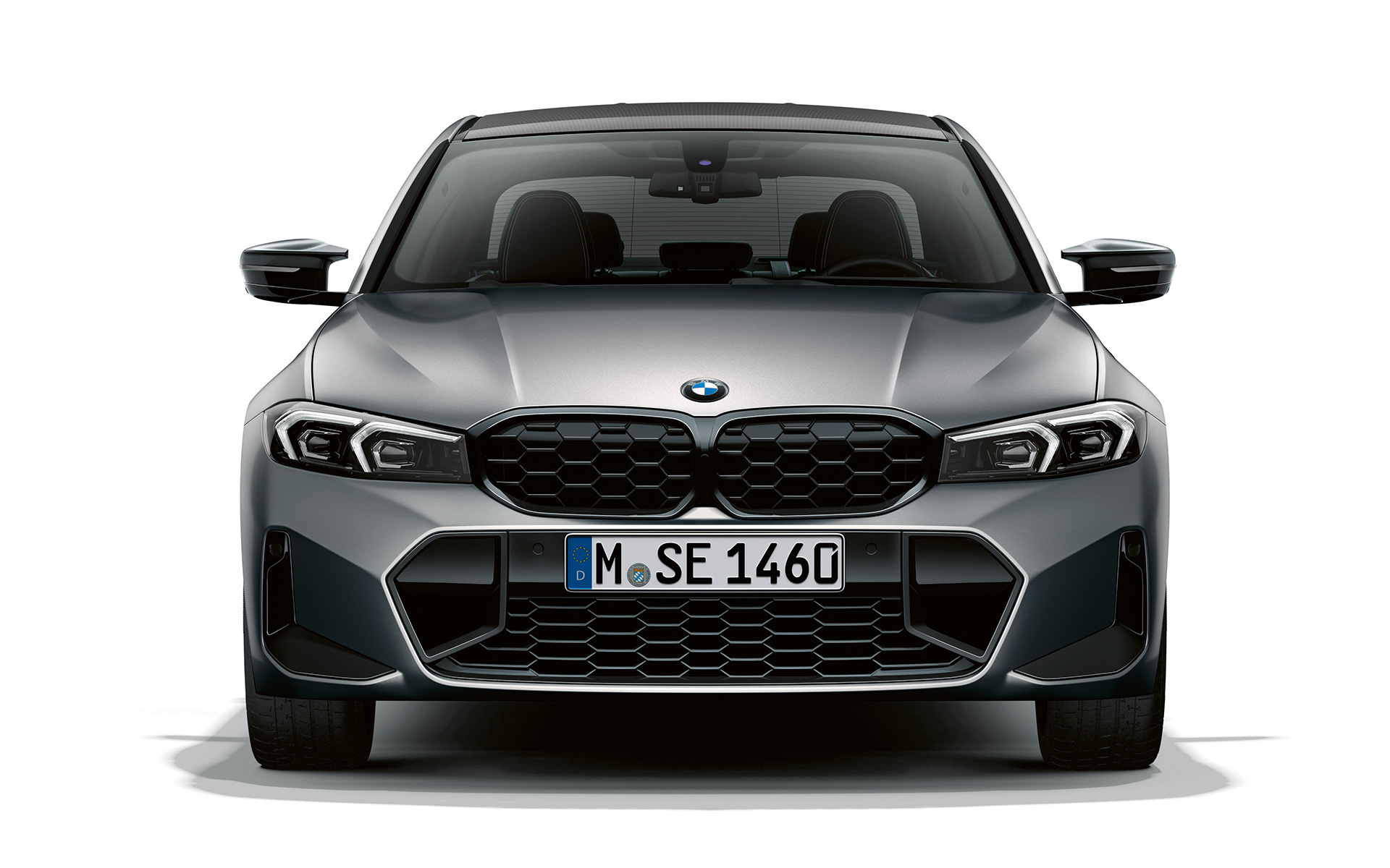 Vue avant naseaux BMW BMW M340i xDrive Berline G20 BMW M340i xDrive Berline G20 2020 BMW Individual Frozen Pure Grey metallic vue avant avec naseaux BMW
