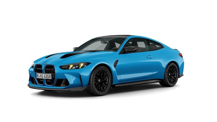 BMW M4 CS en Riviera Blue - vue extérieure BMW M4 CS en Riviera Blue - vue extérieure