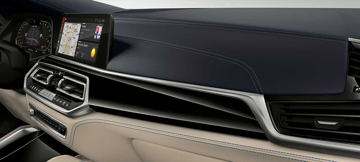 BMW X6 M Individual F96 2020, habitacle BMW X6 M F96 2020, habitacle, inserts de décoration Individual en Pianolack Schwarz