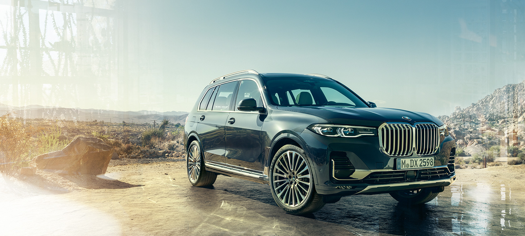 BMW X7 G07 2019 Arktikgrau vue de trois quarts face