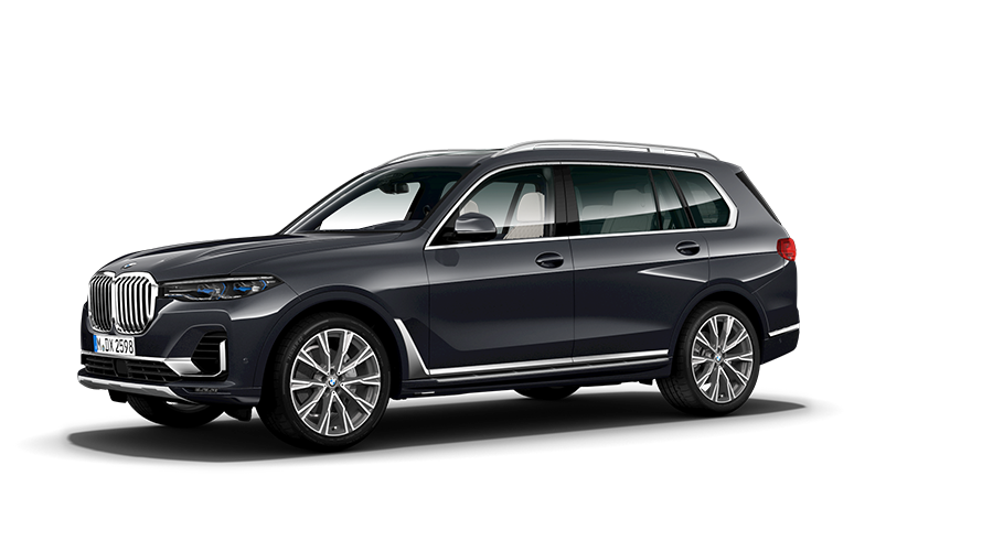 Modèles BMW X BMW X7 G07 vue de trois quarts de profil Modèles BMW X BMW X7 G07 vue de trois quarts de profil