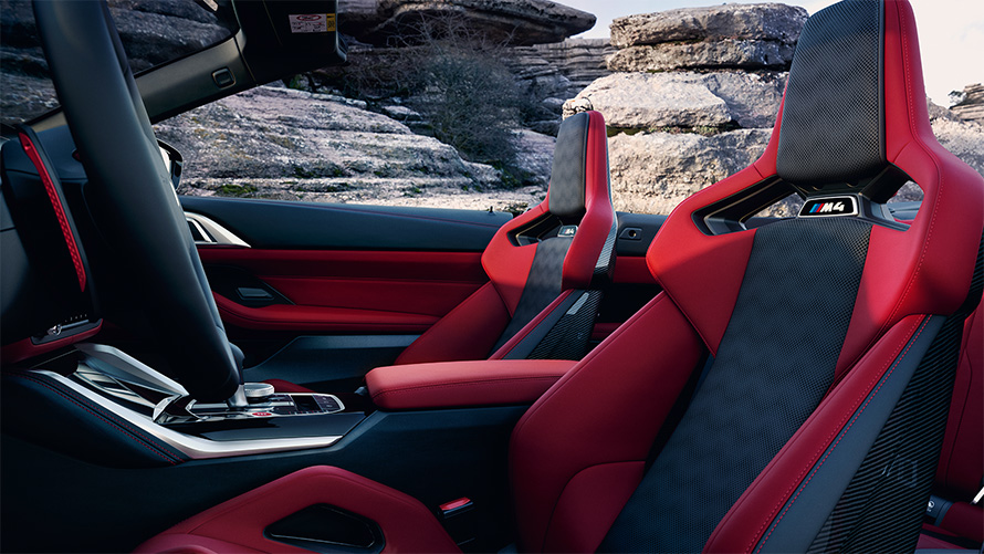 BMW Individual revêtement tout cuir Merino Feinnarbe Fionarot/Schwarz