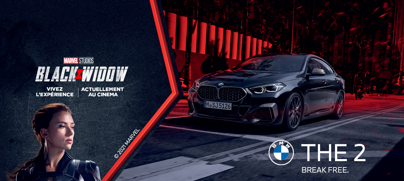 BMW X3 xDrive30e 2021 G01 et Black Widow de Marvel Studios BMW X3 xDrive30e 2021 G01 et Black Widow de Marvel Studios